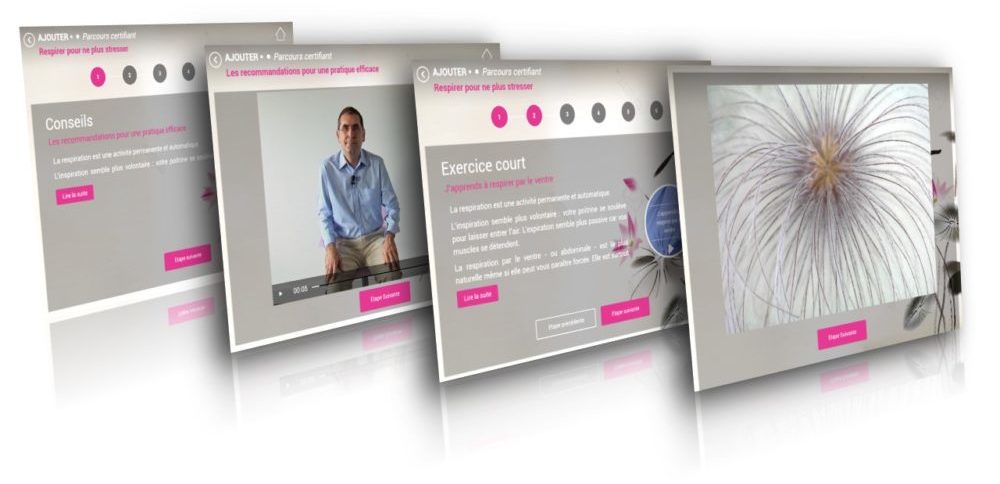 Ecrans du SymbioCenter pour la soft skill intelligence émotionnelle au travail